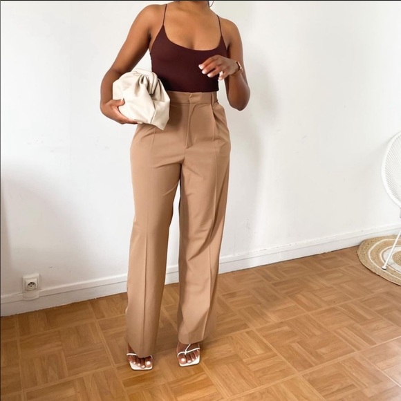 Zara Pleated Wide Leg Pants - Picture 3 of 16